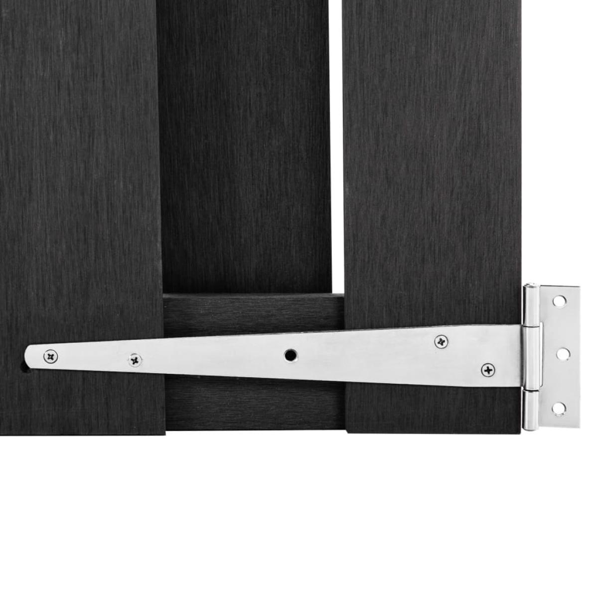 Puerta de jardín de WPC gris 100x80 cm