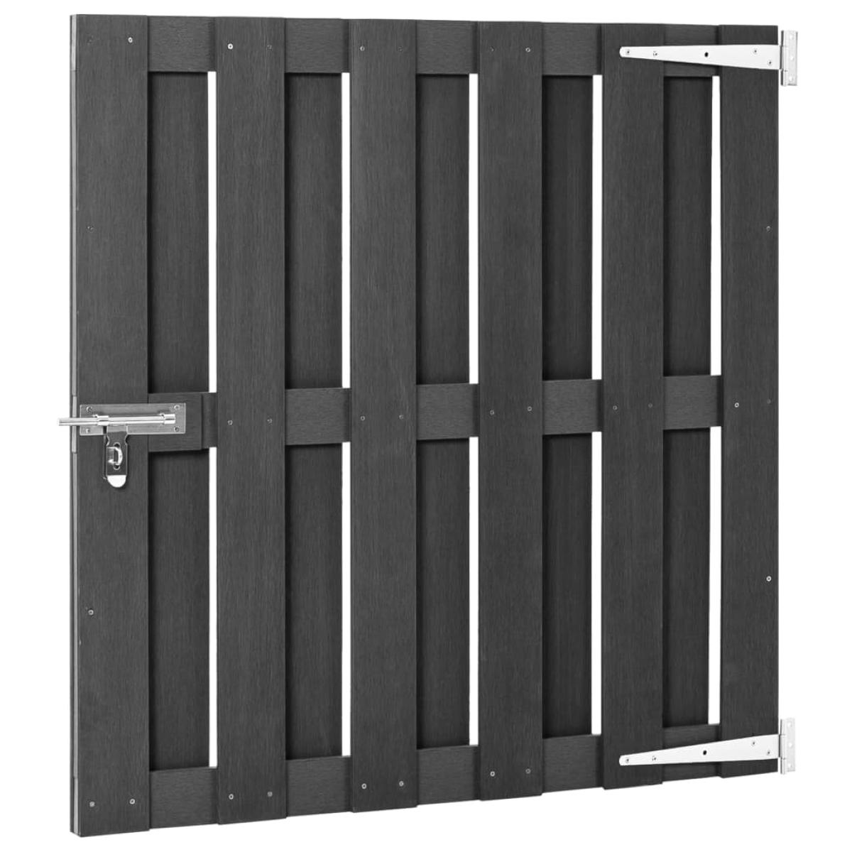 Puerta de jardín de WPC gris 100x100 cm