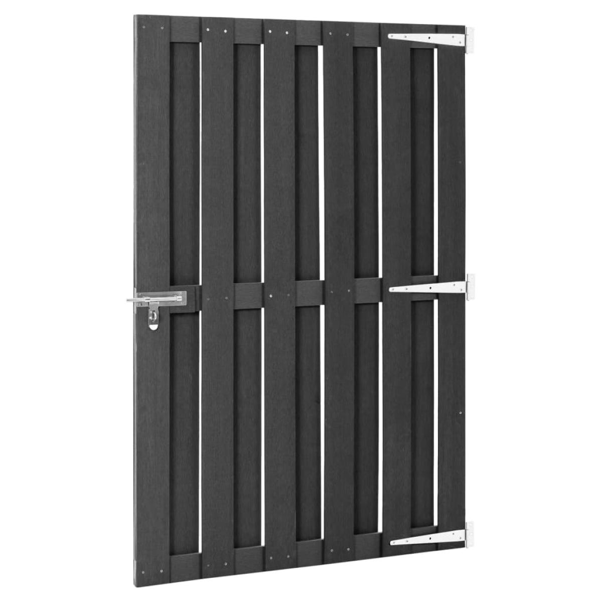 Puerta de jardín de WPC gris 100x150 cm
