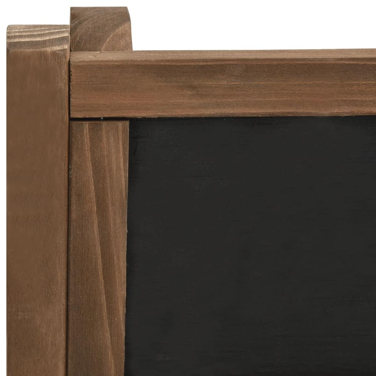 Soporte para plantas de 3 niveles y pizarra madera maciza abeto 