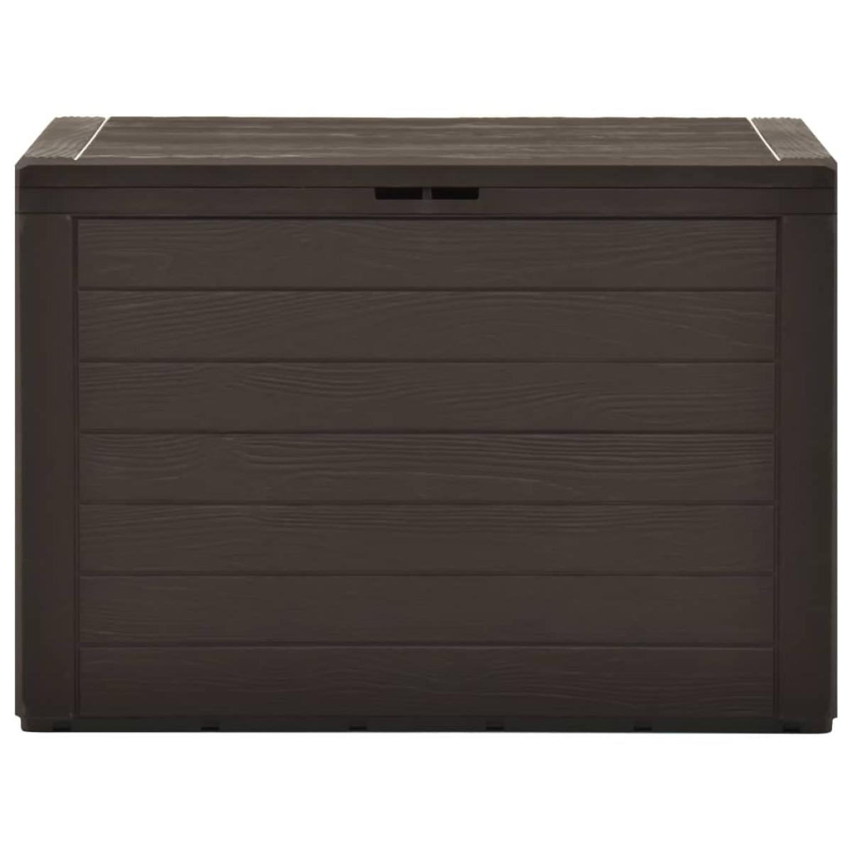 Caja de almacenamiento de jardín marrón 78x44x55 cm