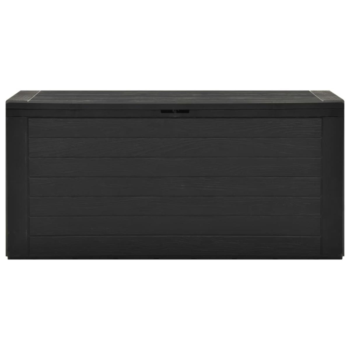 Caja de almacenamiento de jardín gris antracita 116x44x55 cm