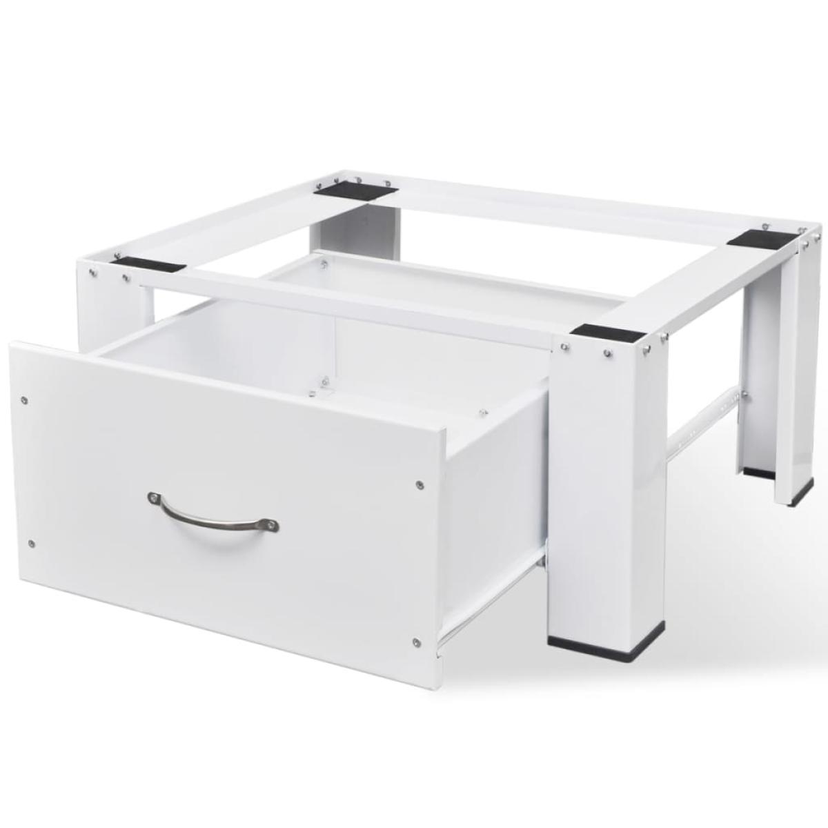 Pedestal para la lavadora con cajón blanco