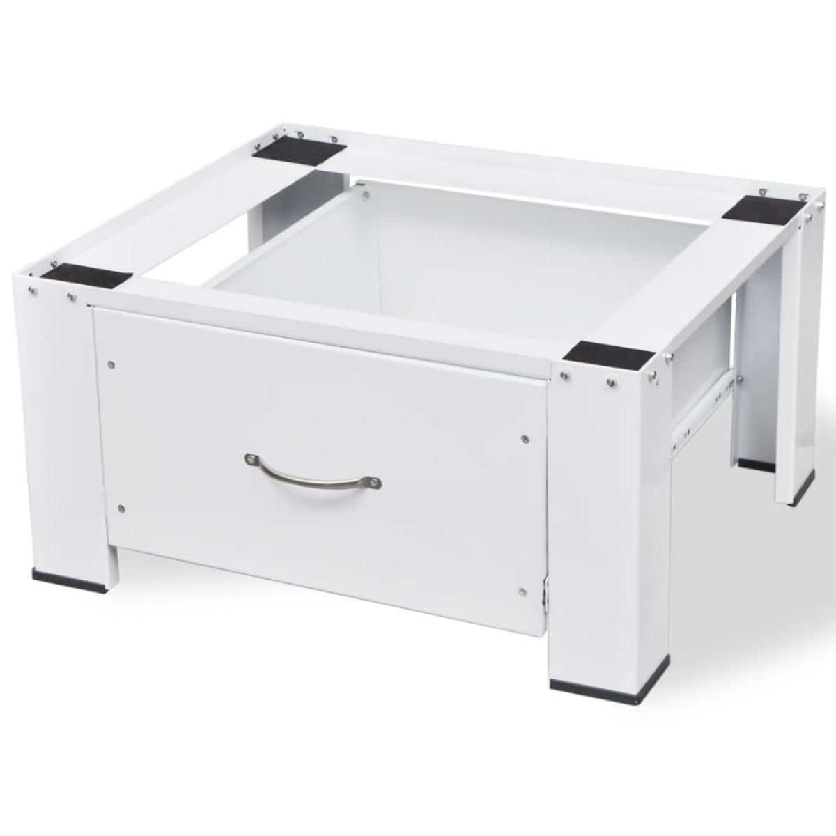 Pedestal para la lavadora con cajón blanco