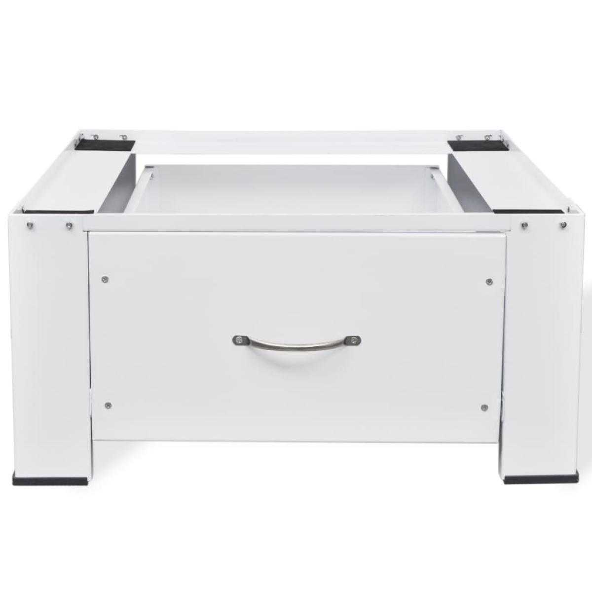 Pedestal para la lavadora con cajón blanco