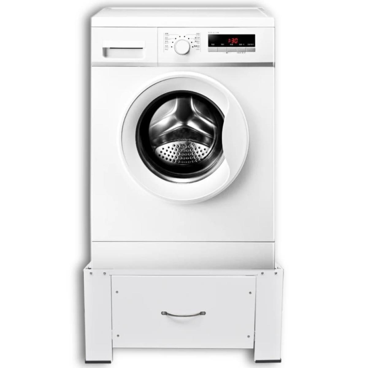 Pedestal para la lavadora con cajón blanco