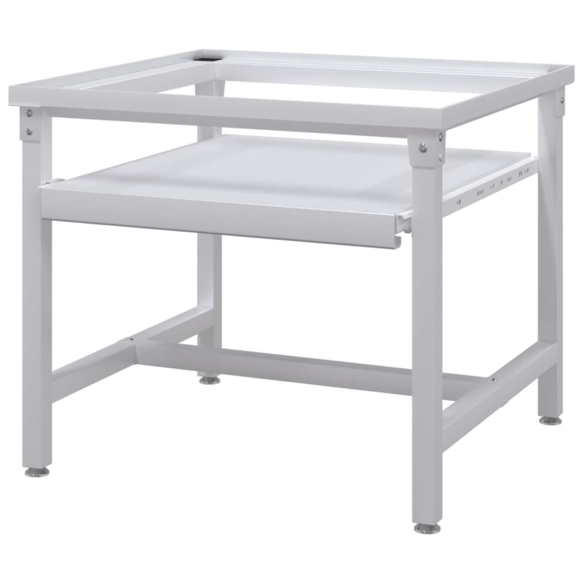 Pedestal para la lavadora con estante extraíble blanco