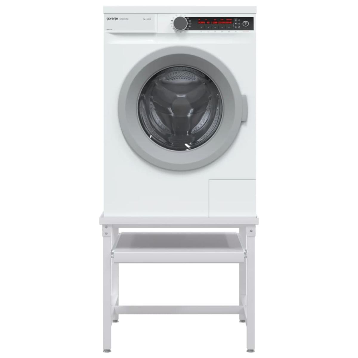 Pedestal para la lavadora con estante extraíble blanco