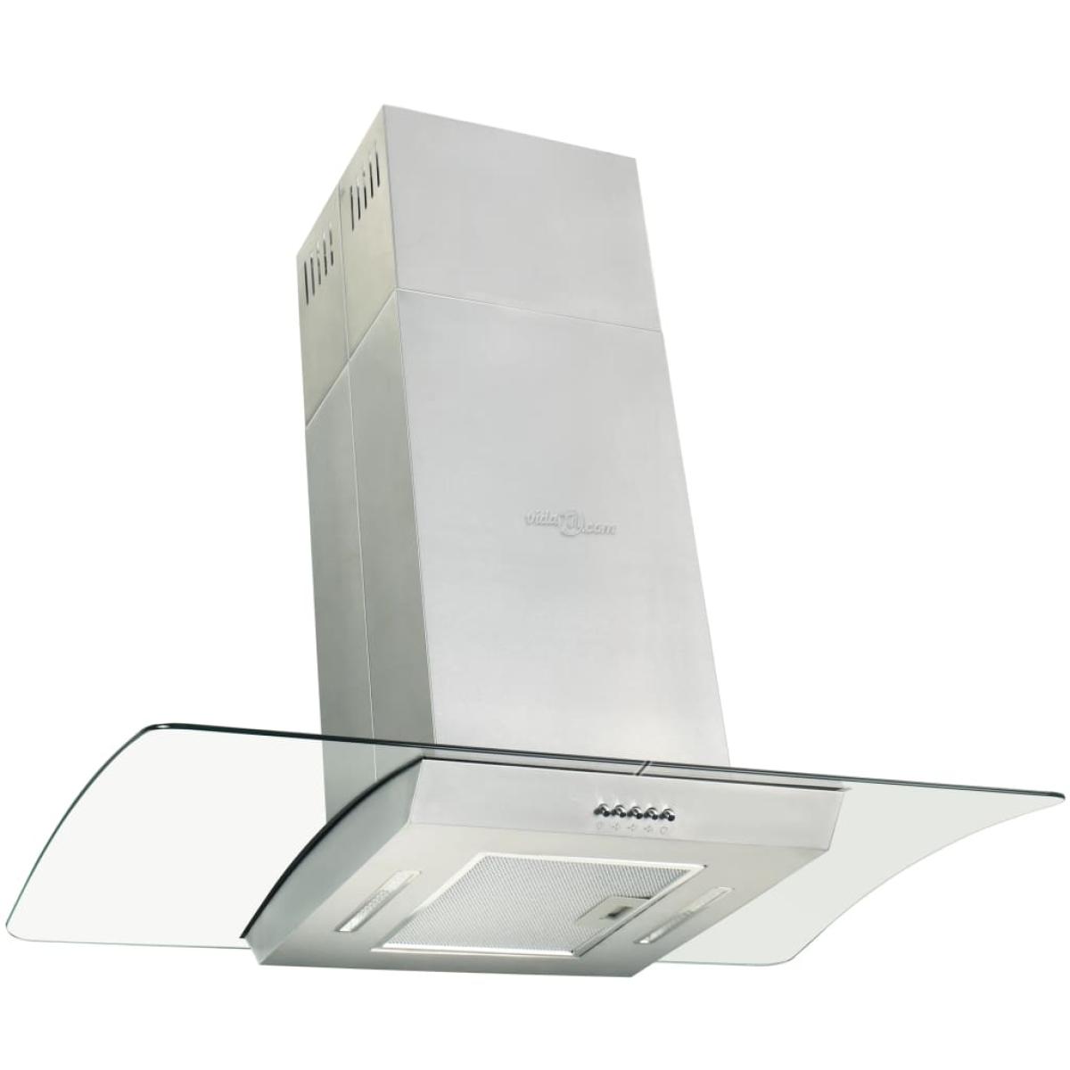 Campana extractora de techo 90 cm acero inoxidable 756 m³/h LED