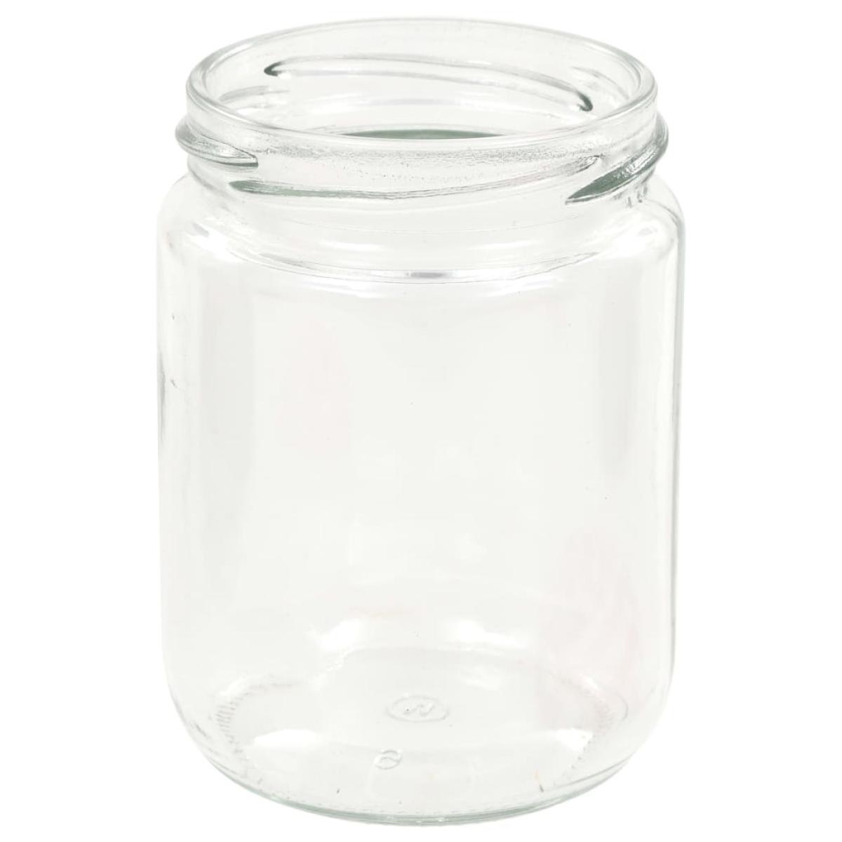 Tarros de mermelada de vidrio tapa blanca y roja 96 uds 230 ml