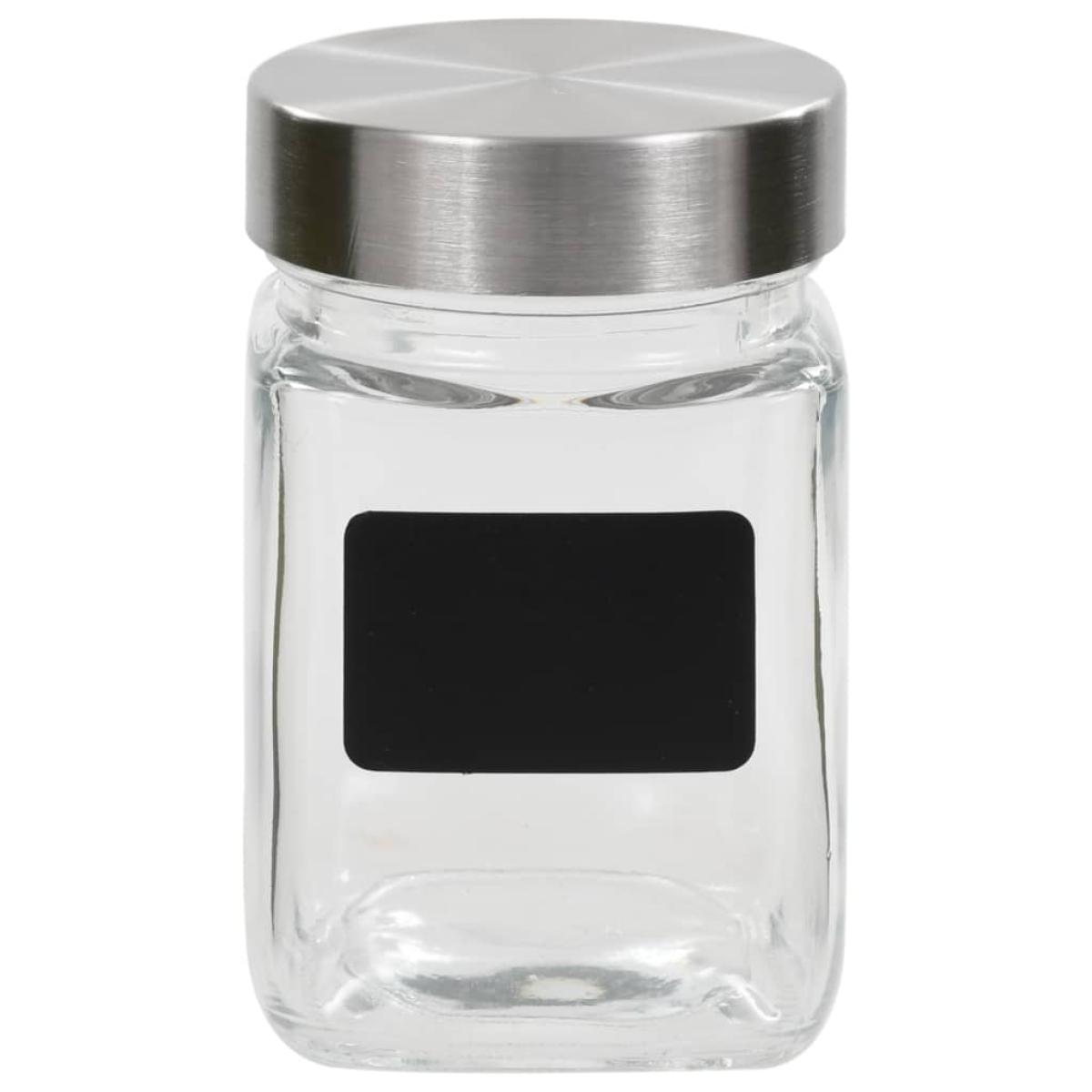 Tarros de almacenaje con pegatina 12 unidades 300 ml