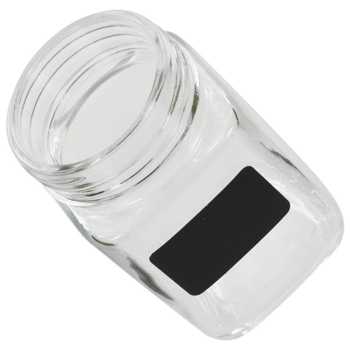 Tarros de almacenaje con pegatina 12 unidades 300 ml
