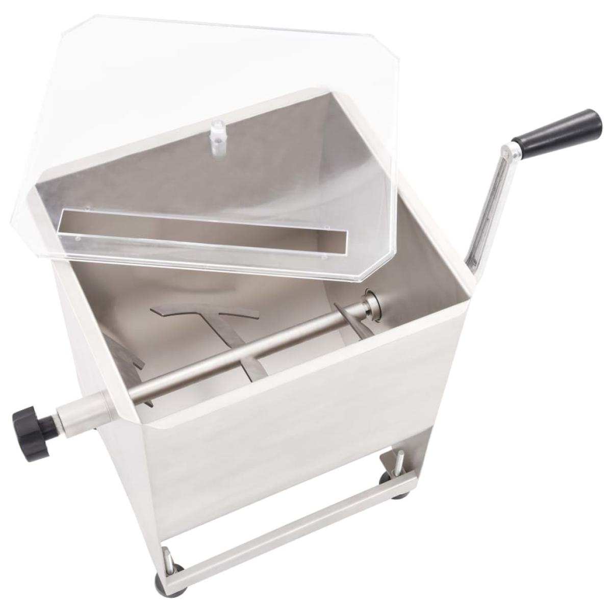 Mezcladora de carne con caja engranajes acero inox. plateado 