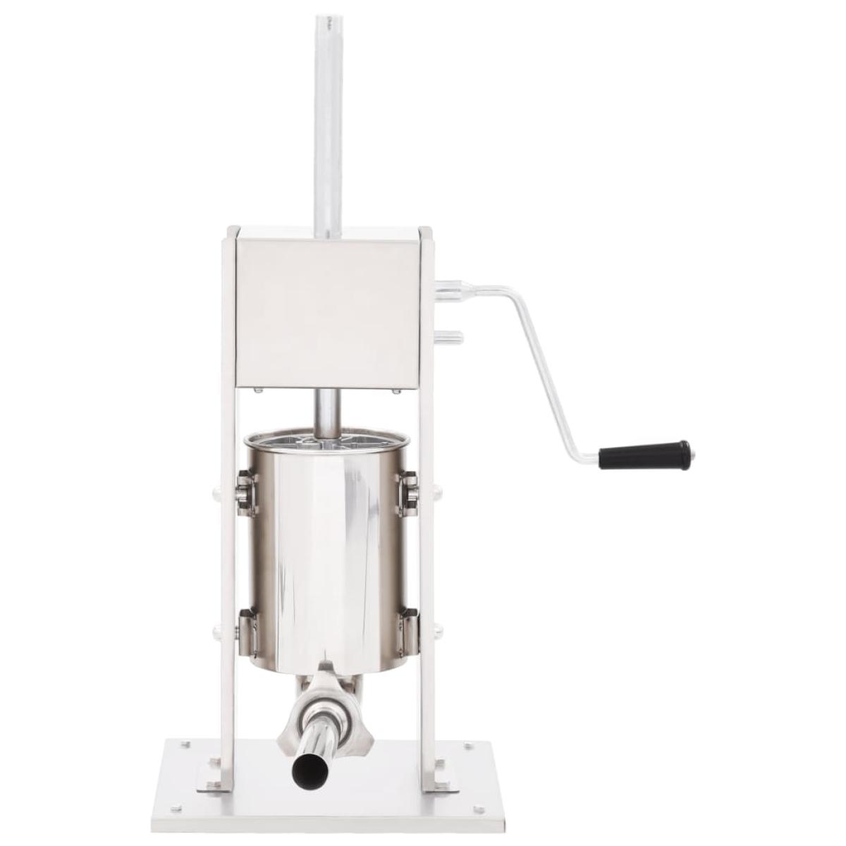 Embutidora manual de acero inoxidable plateado 3 L