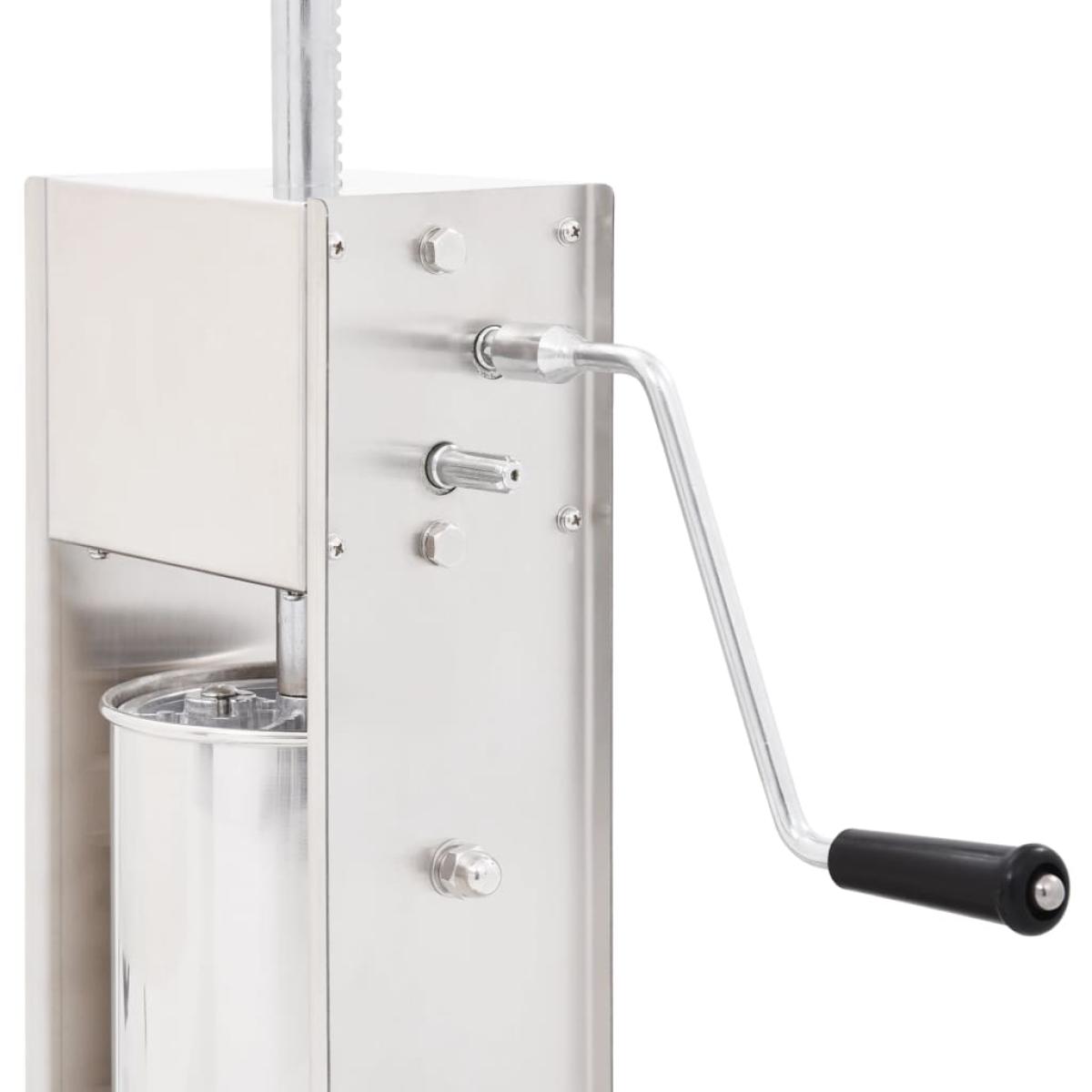 Embutidora manual de acero inoxidable plateado 3 L