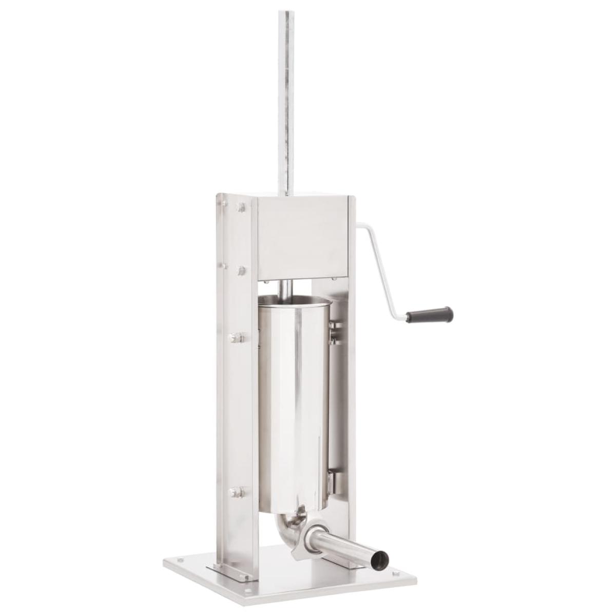 Embutidora manual de acero inoxidable plateado 5 L