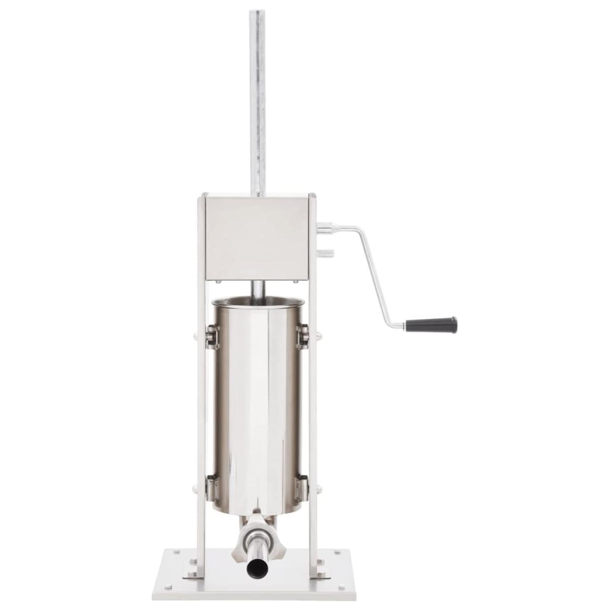 Embutidora manual de acero inoxidable plateado 5 L