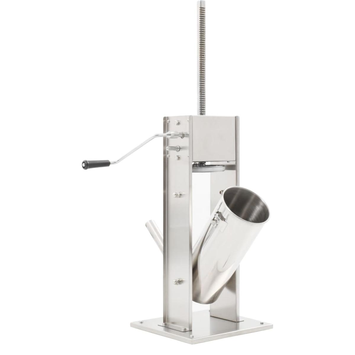 Embutidora manual de acero inoxidable plateado 5 L