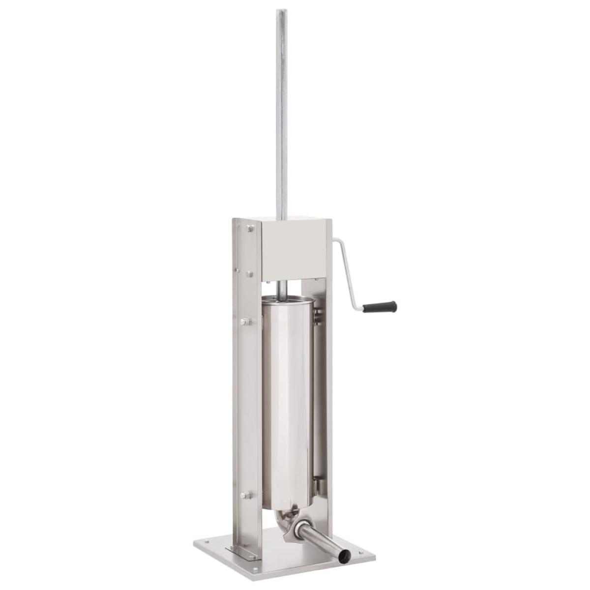 Embutidora manual de acero inoxidable plateado 7 L