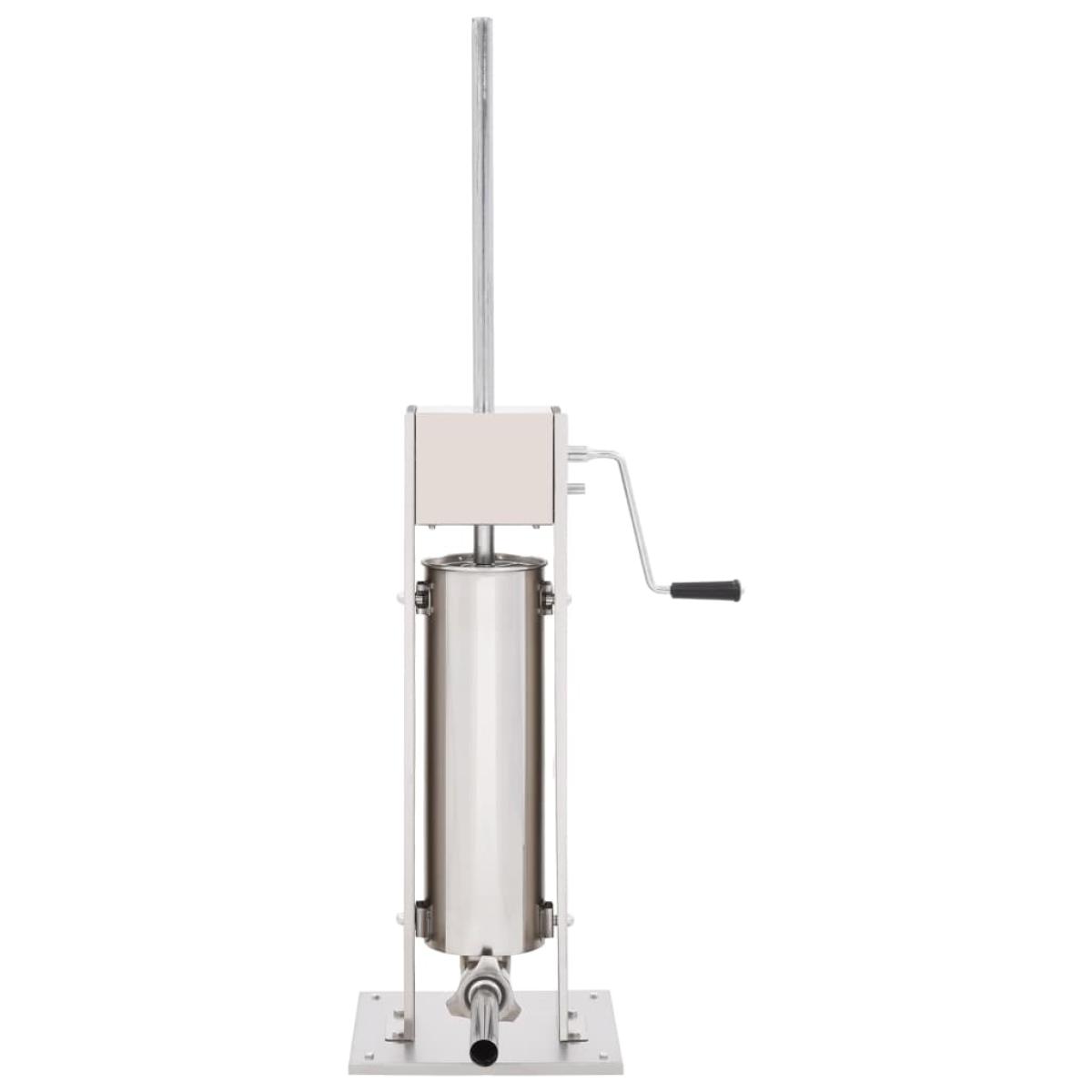 Embutidora manual de acero inoxidable plateado 7 L