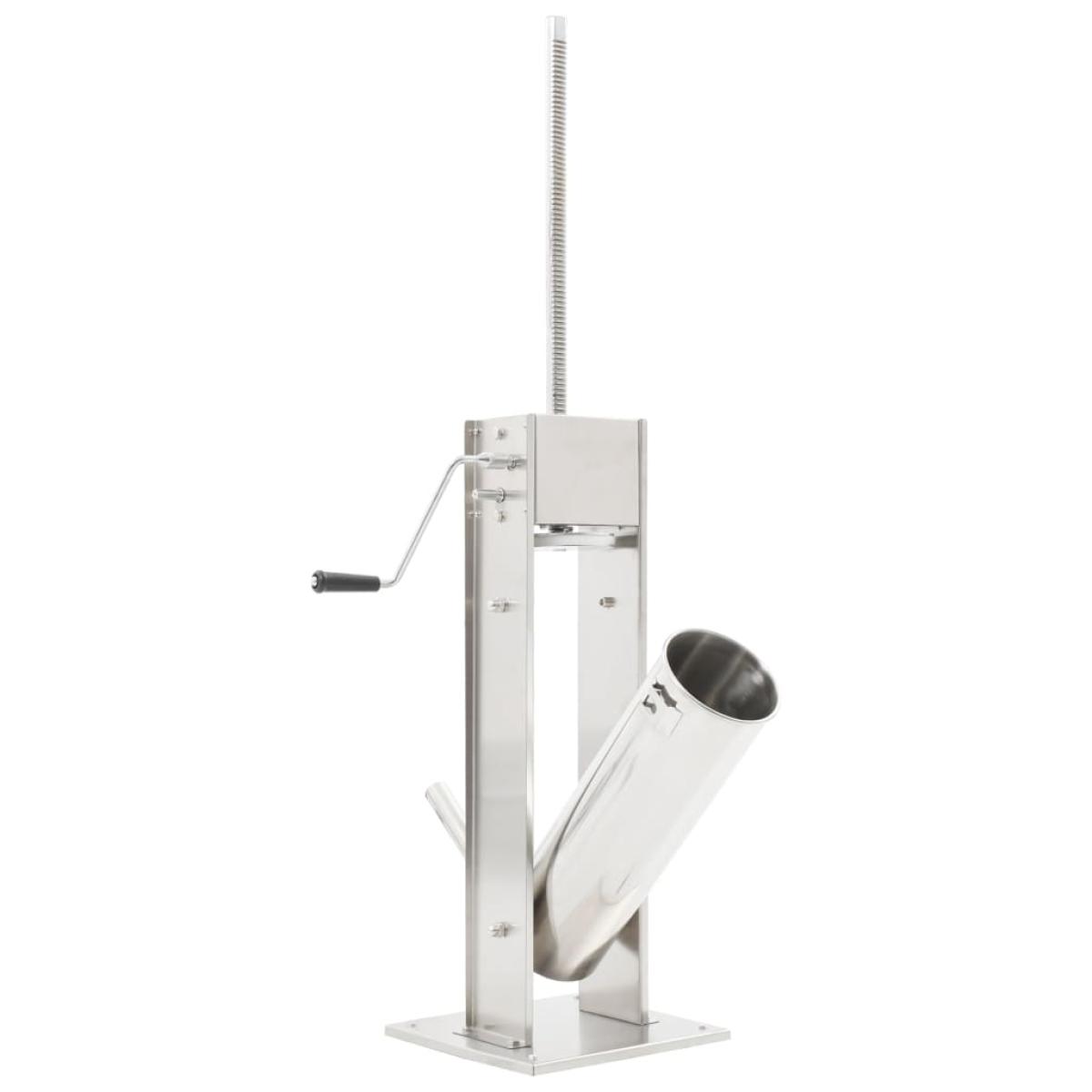 Embutidora manual de acero inoxidable plateado 7 L
