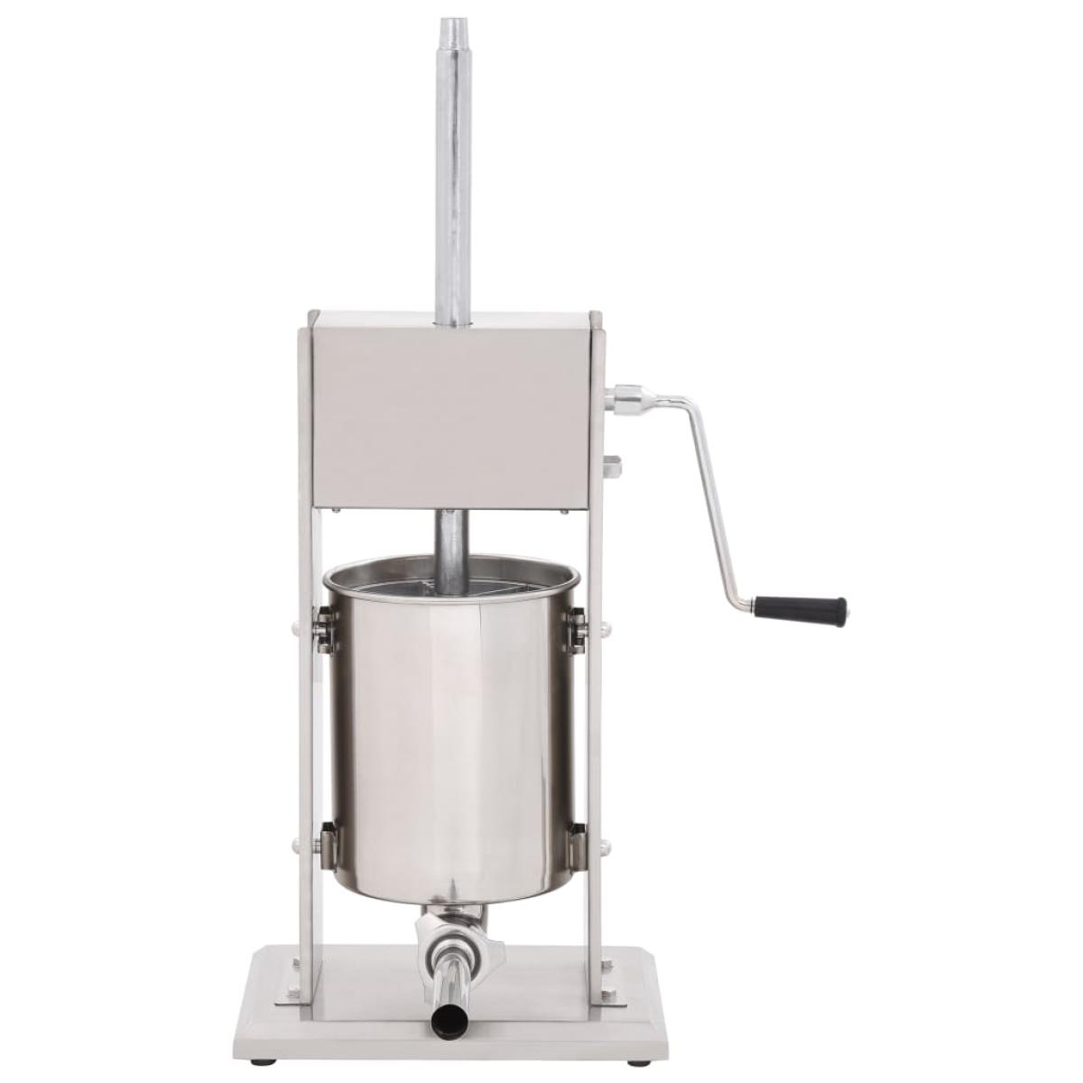 Embutidora manual de acero inoxidable plateado 10 L