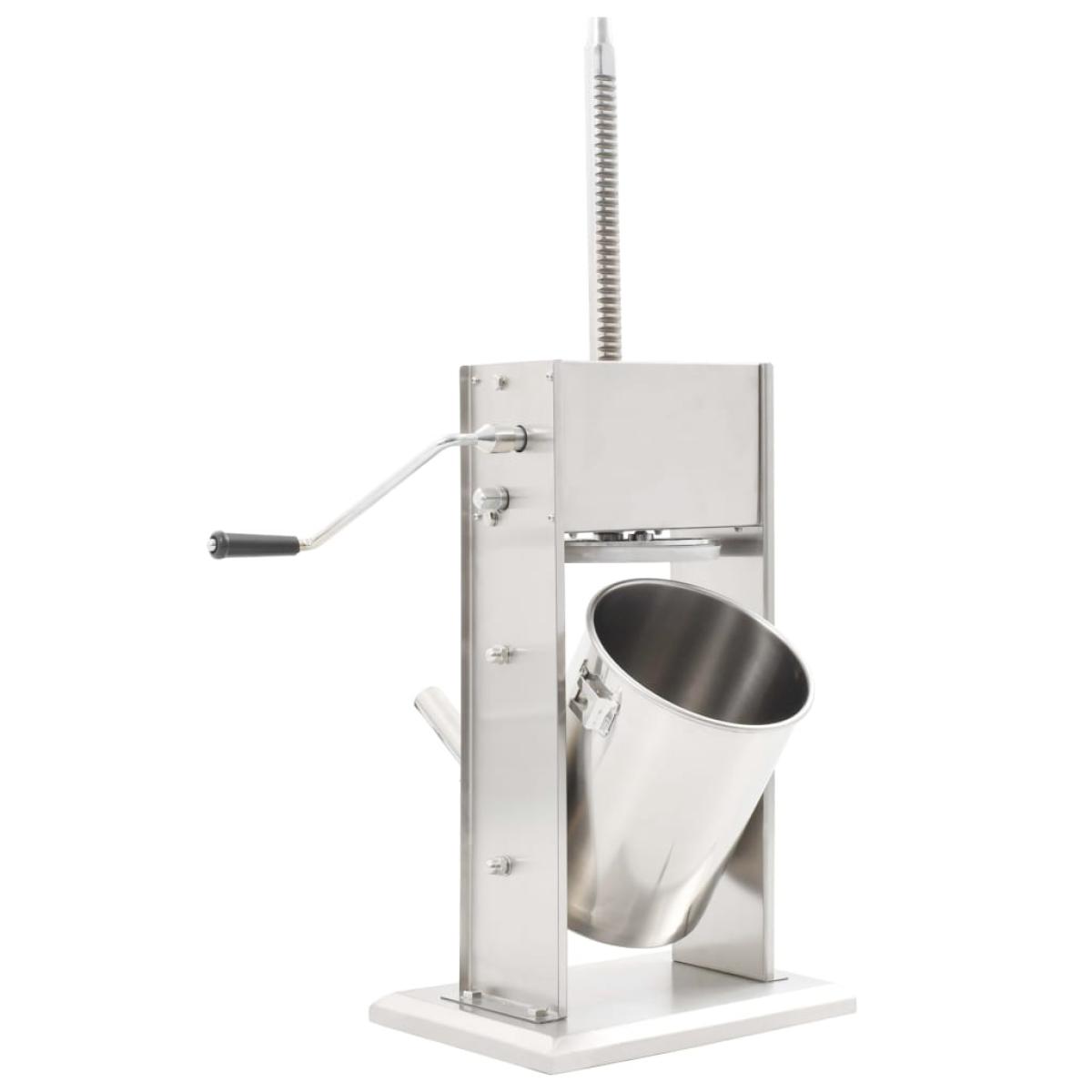 Embutidora manual de acero inoxidable plateado 10 L