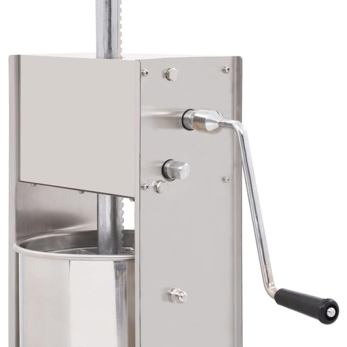 Embutidora manual de acero inoxidable plateado 10 L