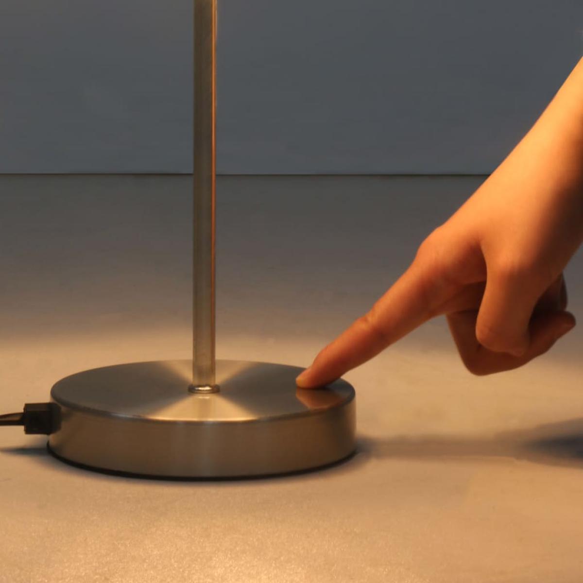 Lámparas de mesa 2 unidades  con botón táctil blanco E14