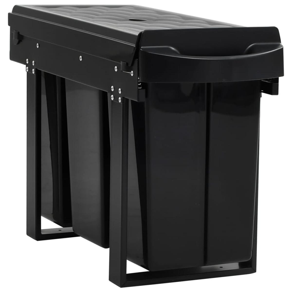 Cubo de basura de cocina extraíble reciclaje cierre suave 36 L