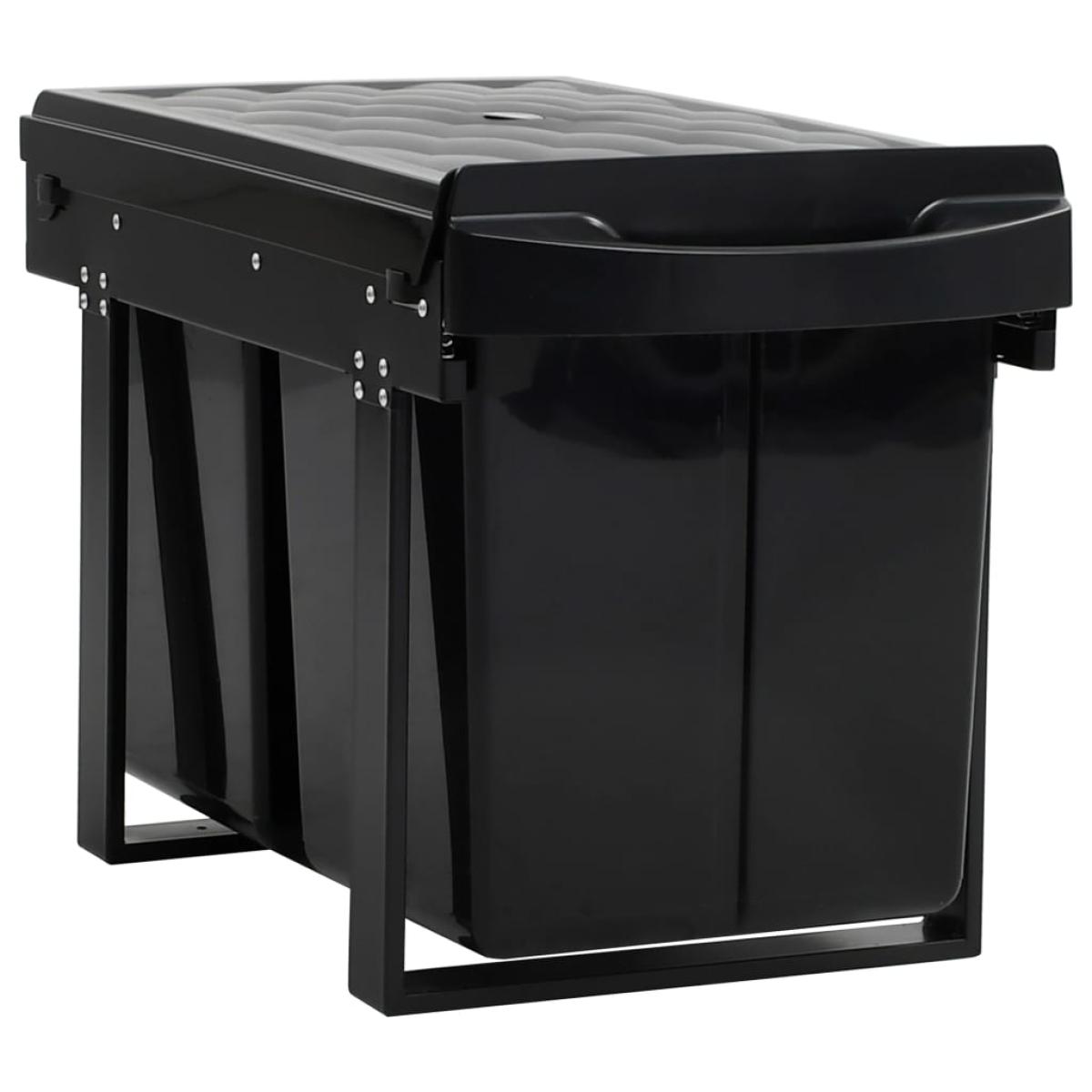 Cubo de basura de cocina extraíble reciclaje cierre suave 48 L