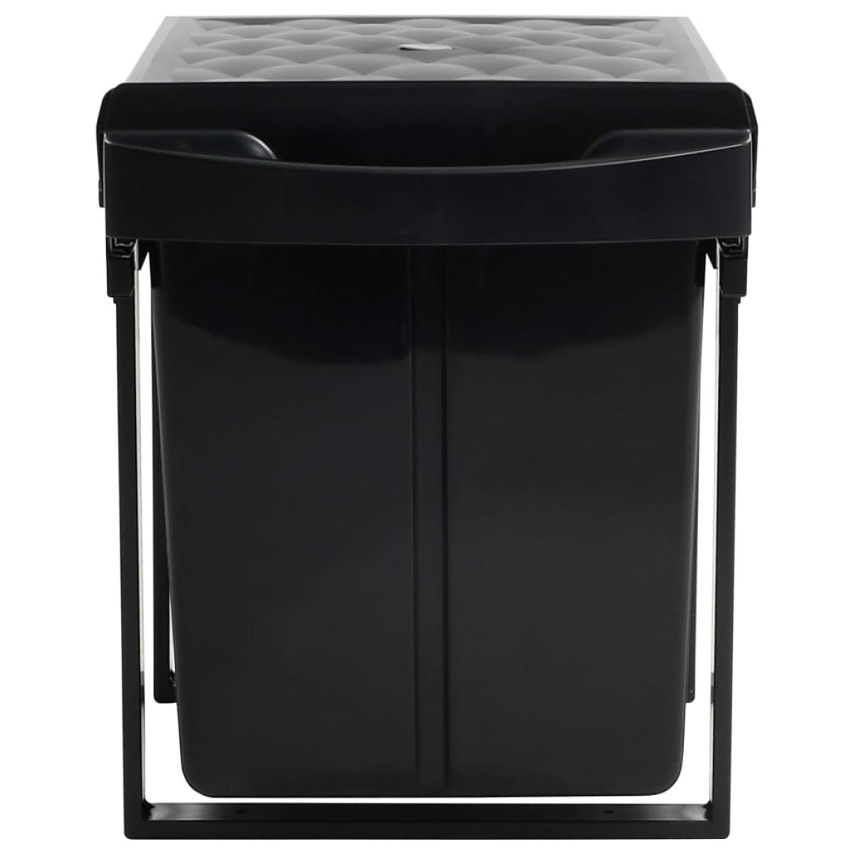 Cubo de basura de cocina extraíble reciclaje cierre suave 48 L
