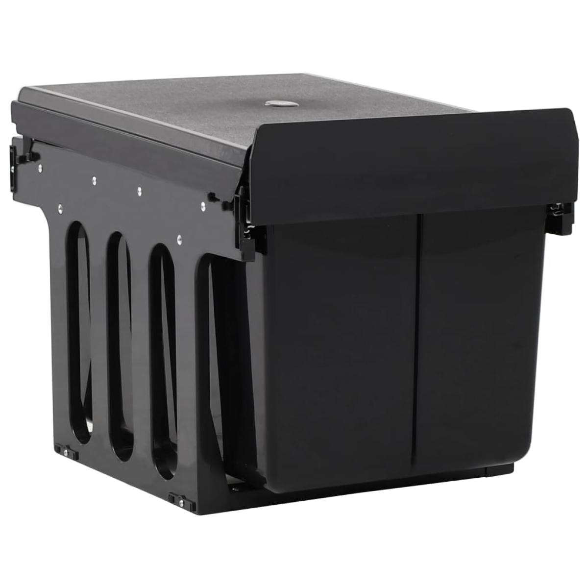 Cubo de basura de cocina extraíble reciclaje cierre suave 48 L
