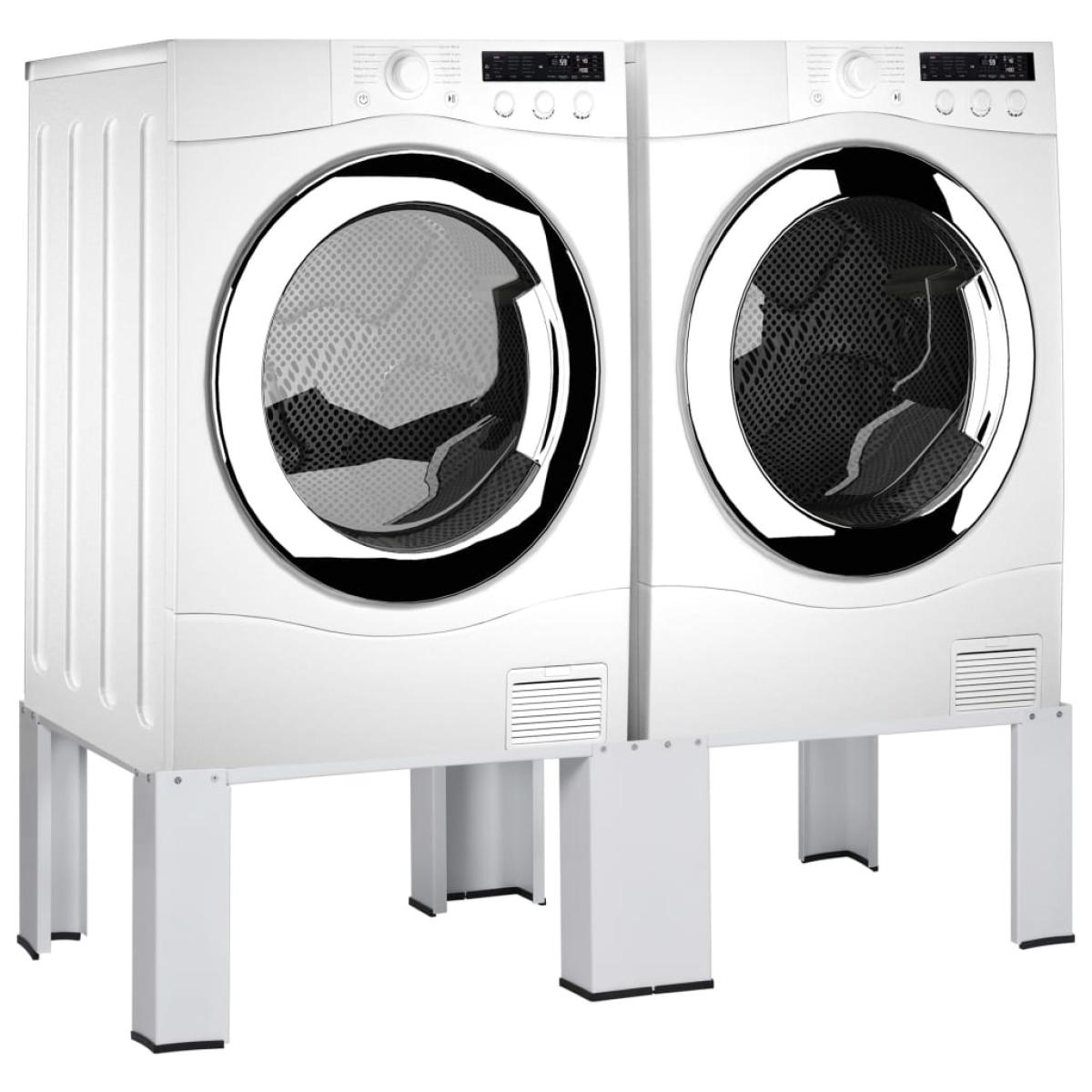 Pedestal doble de la lavadora y la secadora blanco