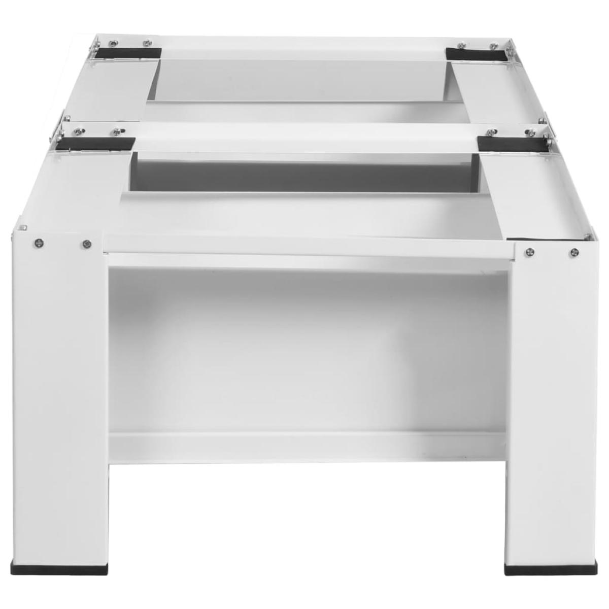 Pedestal doble de la lavadora y la secadora con cajones blanco