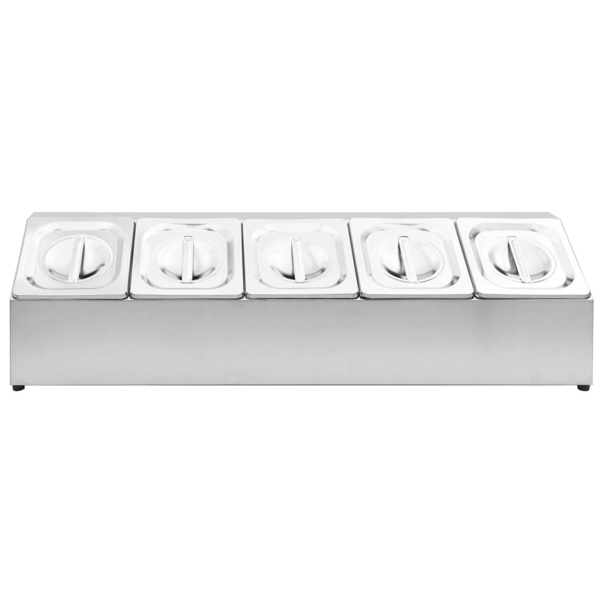 Soporte bandeja Gastronorm con 5 bandejas 1/6 acero inoxidable