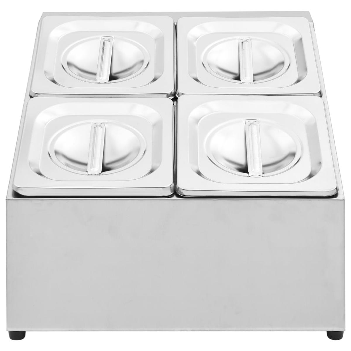 Soporte bandeja Gastronorm con 4 bandejas 1/6 acero inoxidable