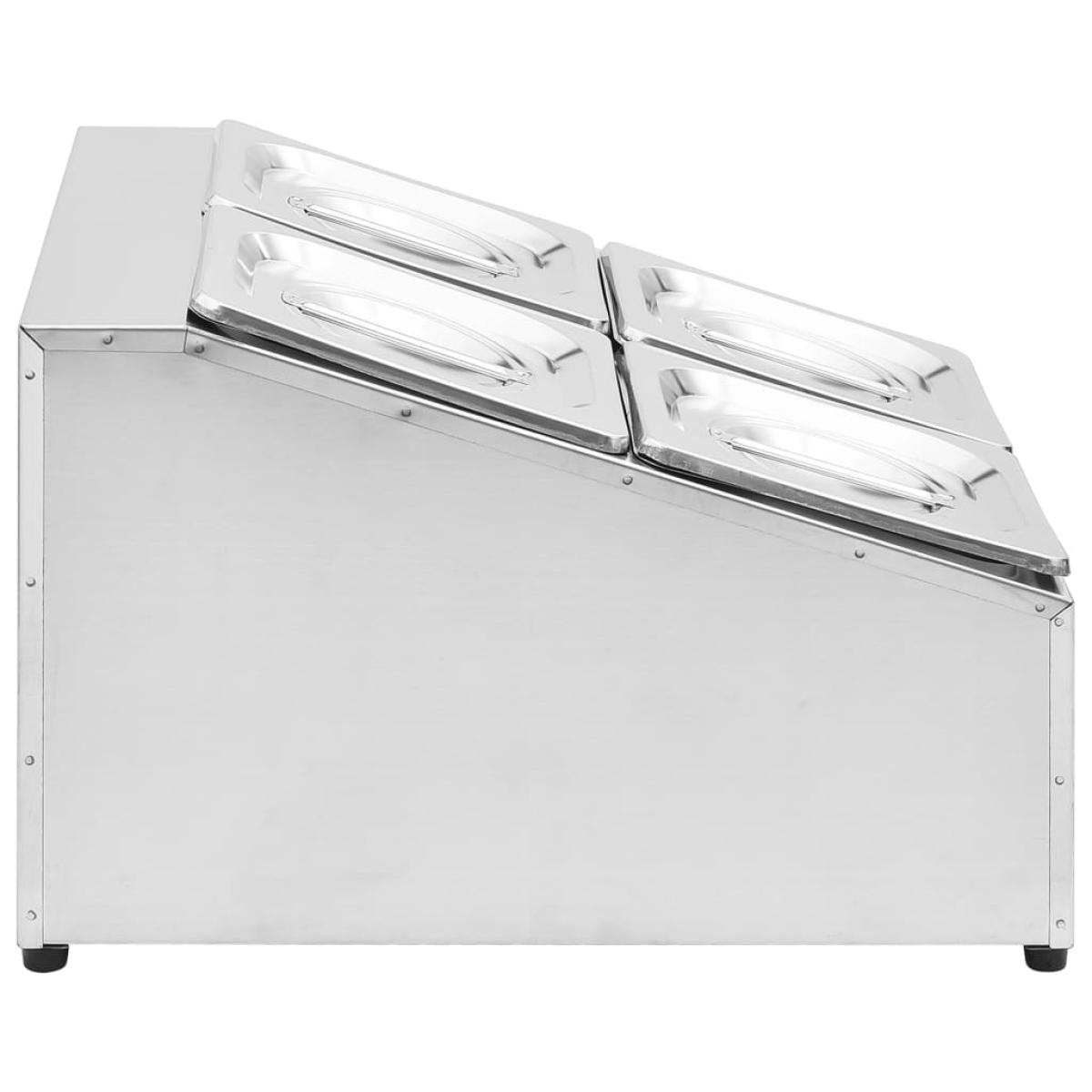 Soporte bandeja Gastronorm con 4 bandejas 1/6 acero inoxidable