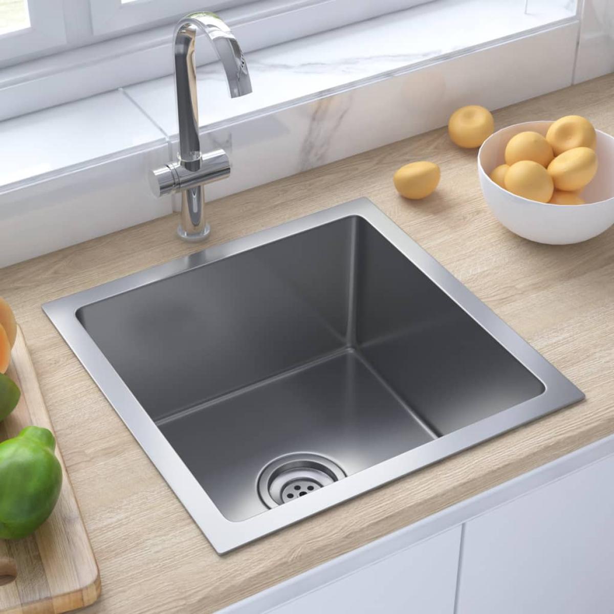 Fregadero de cocina hecho a mano acero inoxidable