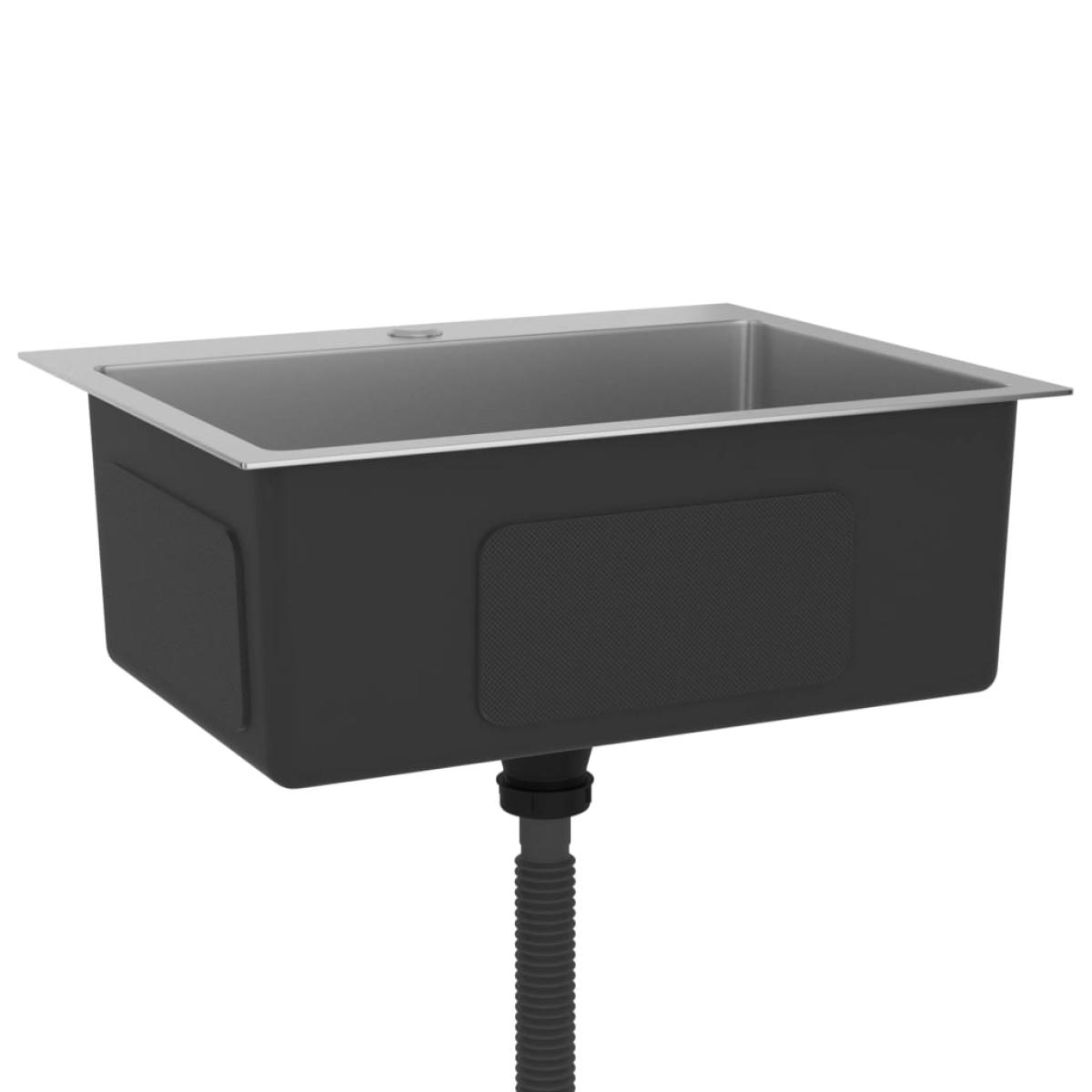 Fregadero de cocina hecho a mano de acero inoxidable