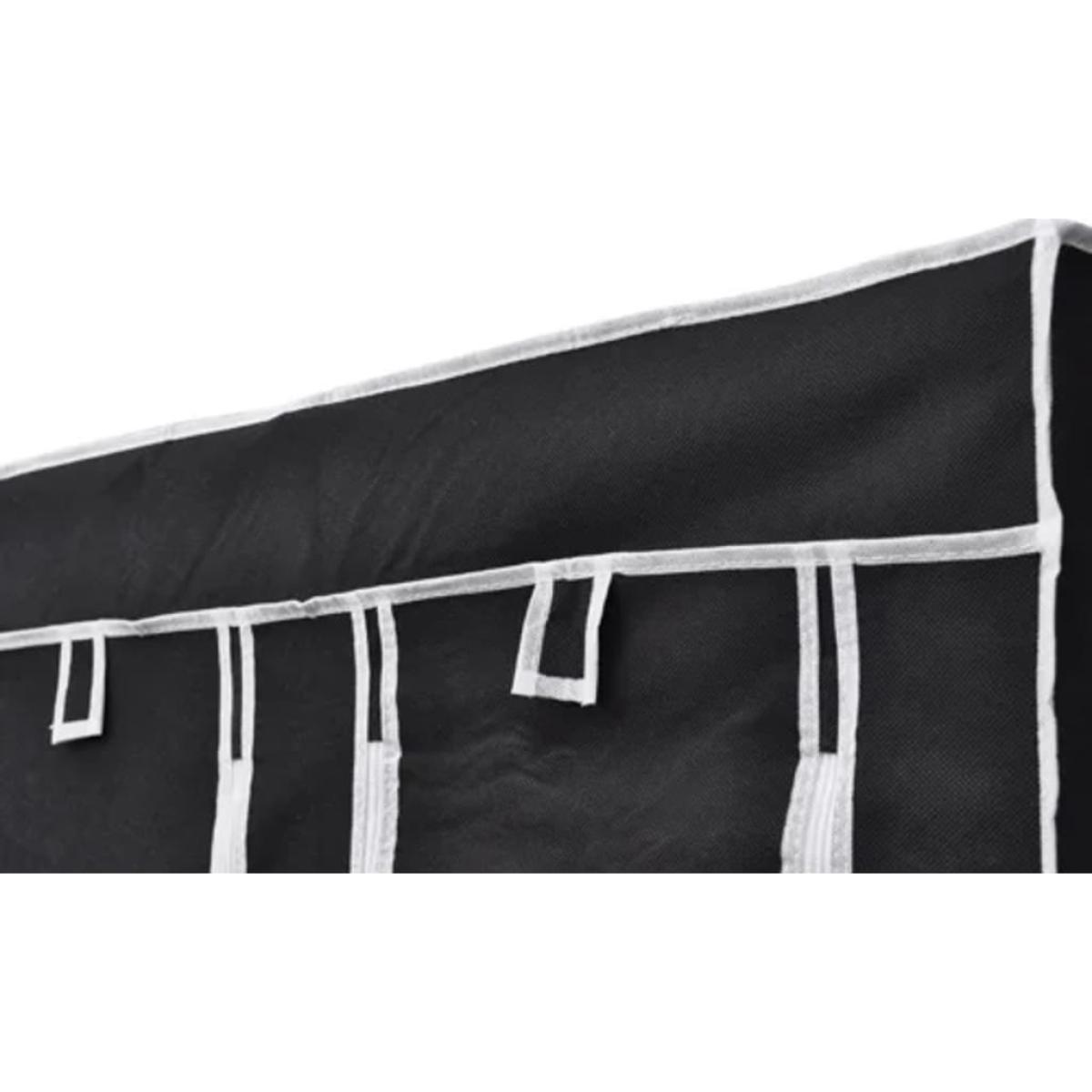 Armario plegable 110x45x175 cm negro 