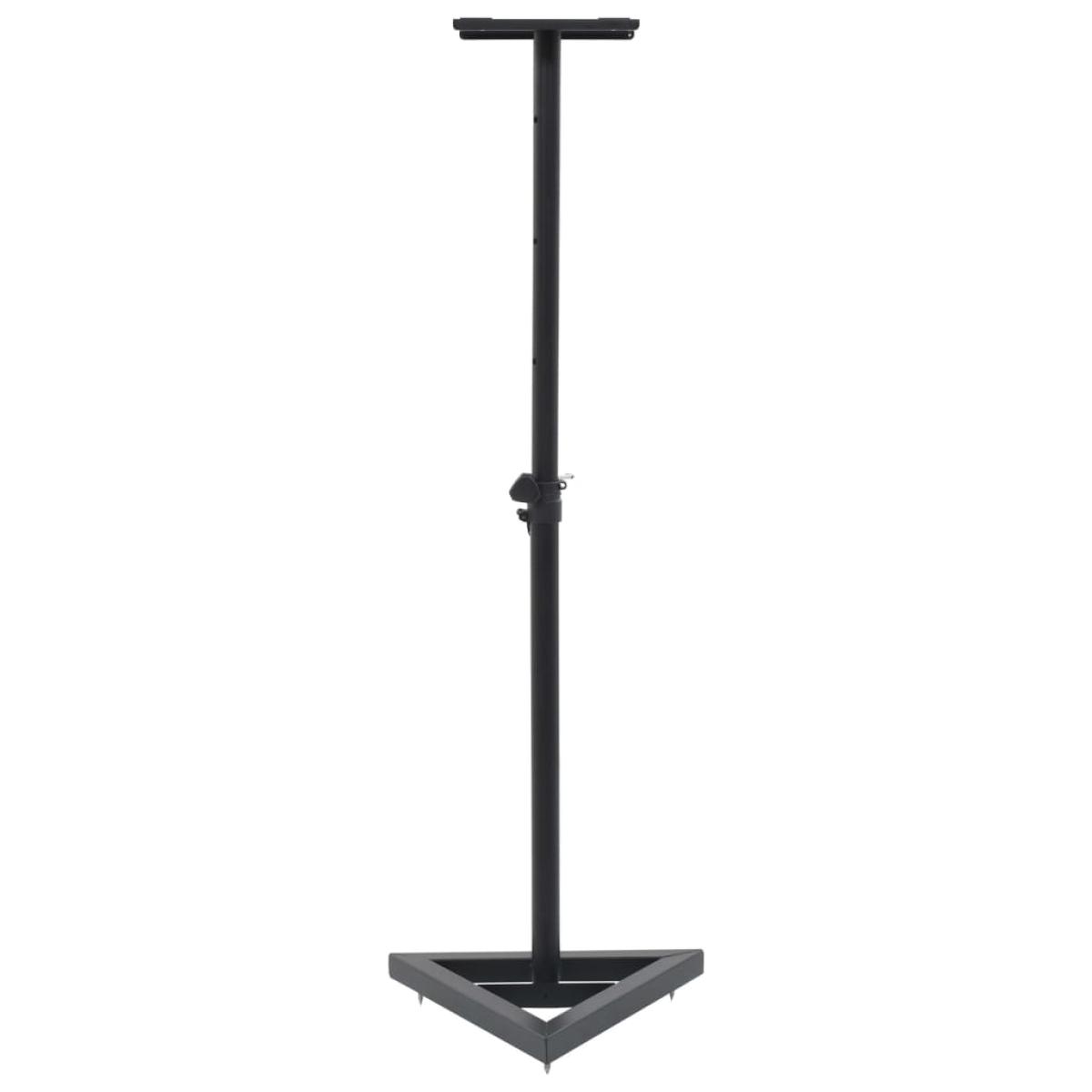 Soportes para altavoces de estudio 2 unidades acero negro