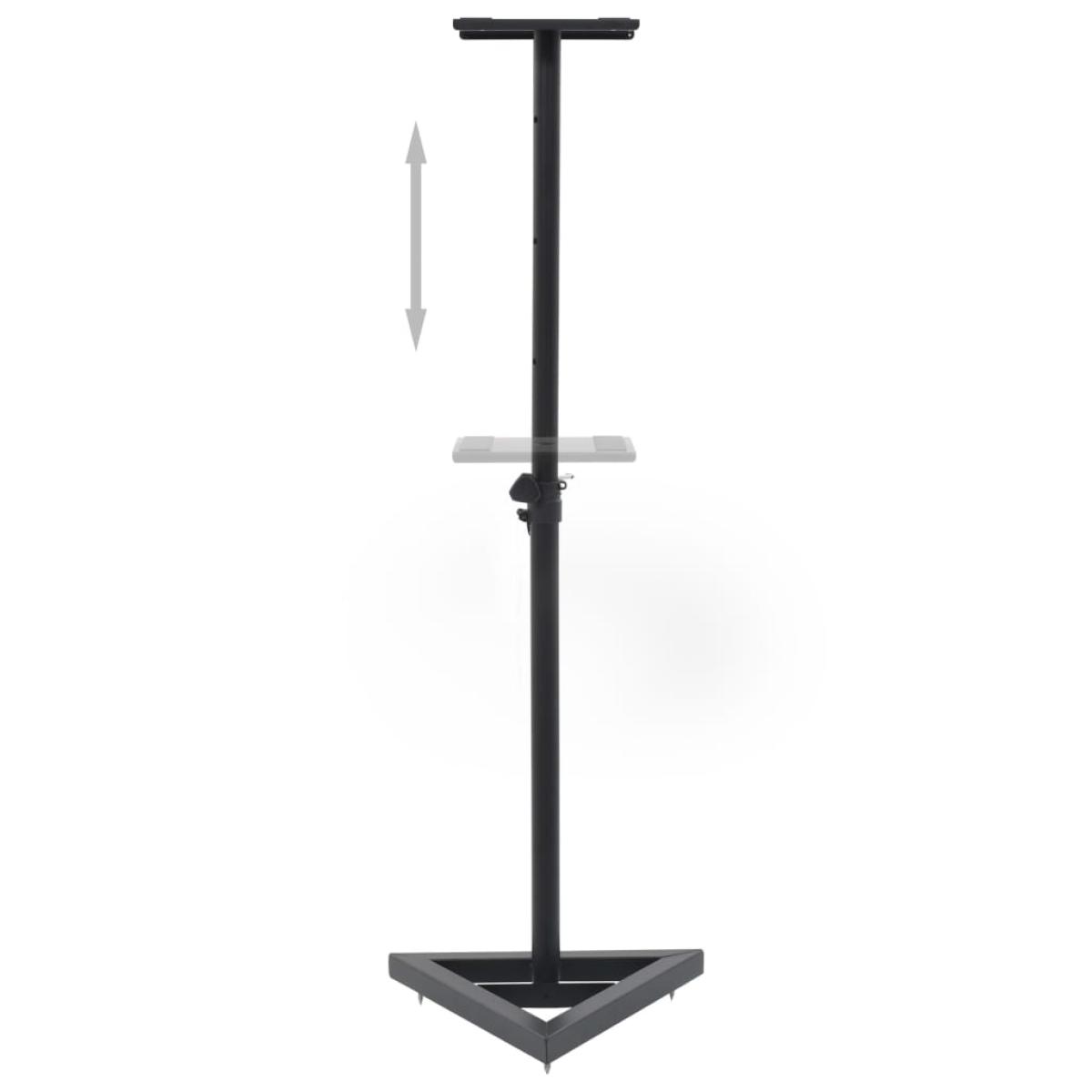 Soportes para altavoces de estudio 2 unidades acero negro