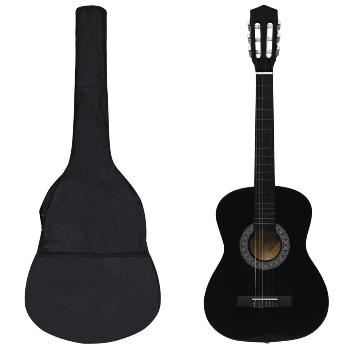 Set de guitarra clásica para principiantes 8 pzas negro 3/4 36