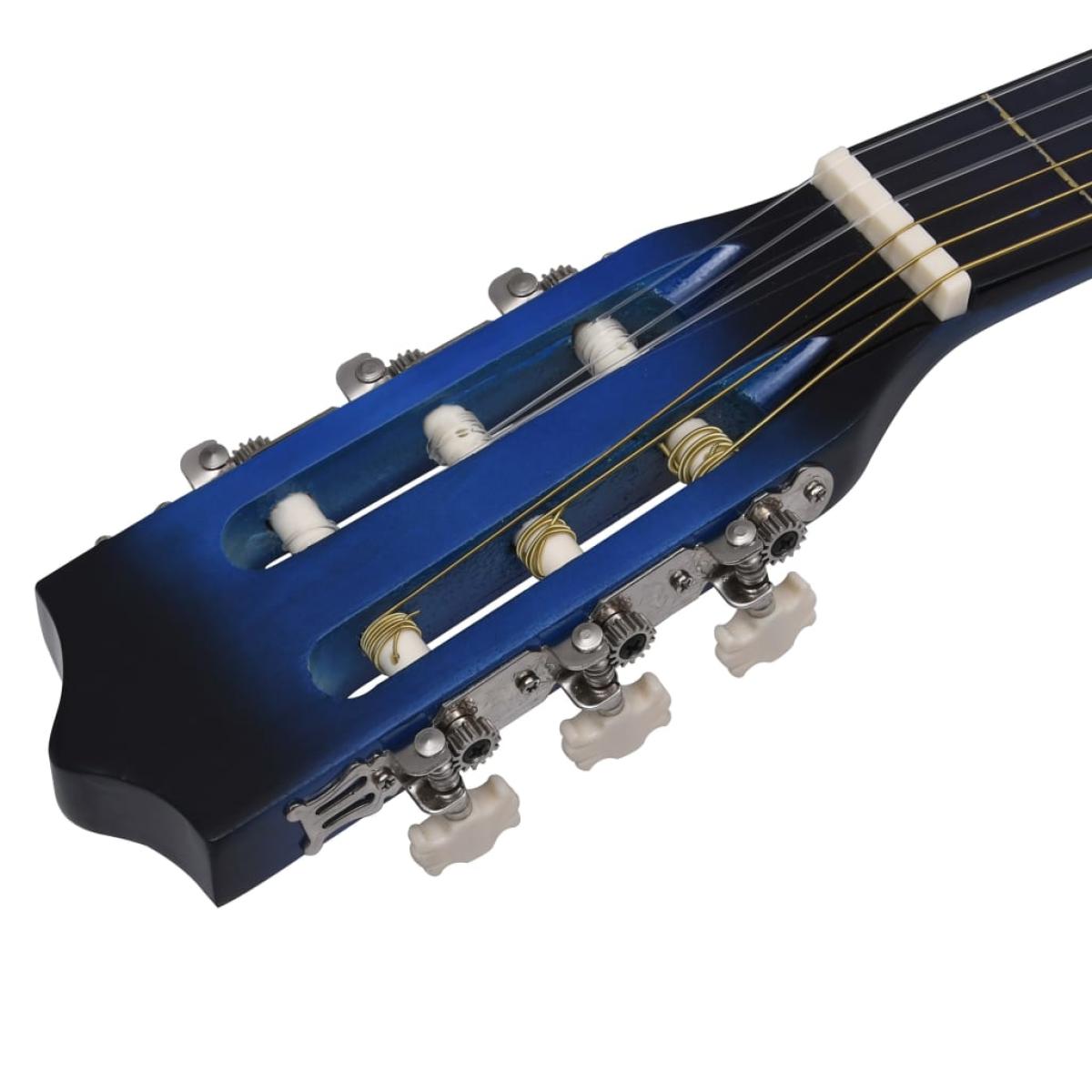 Guitarra clásica para niños y principiantes azul 1/2 34