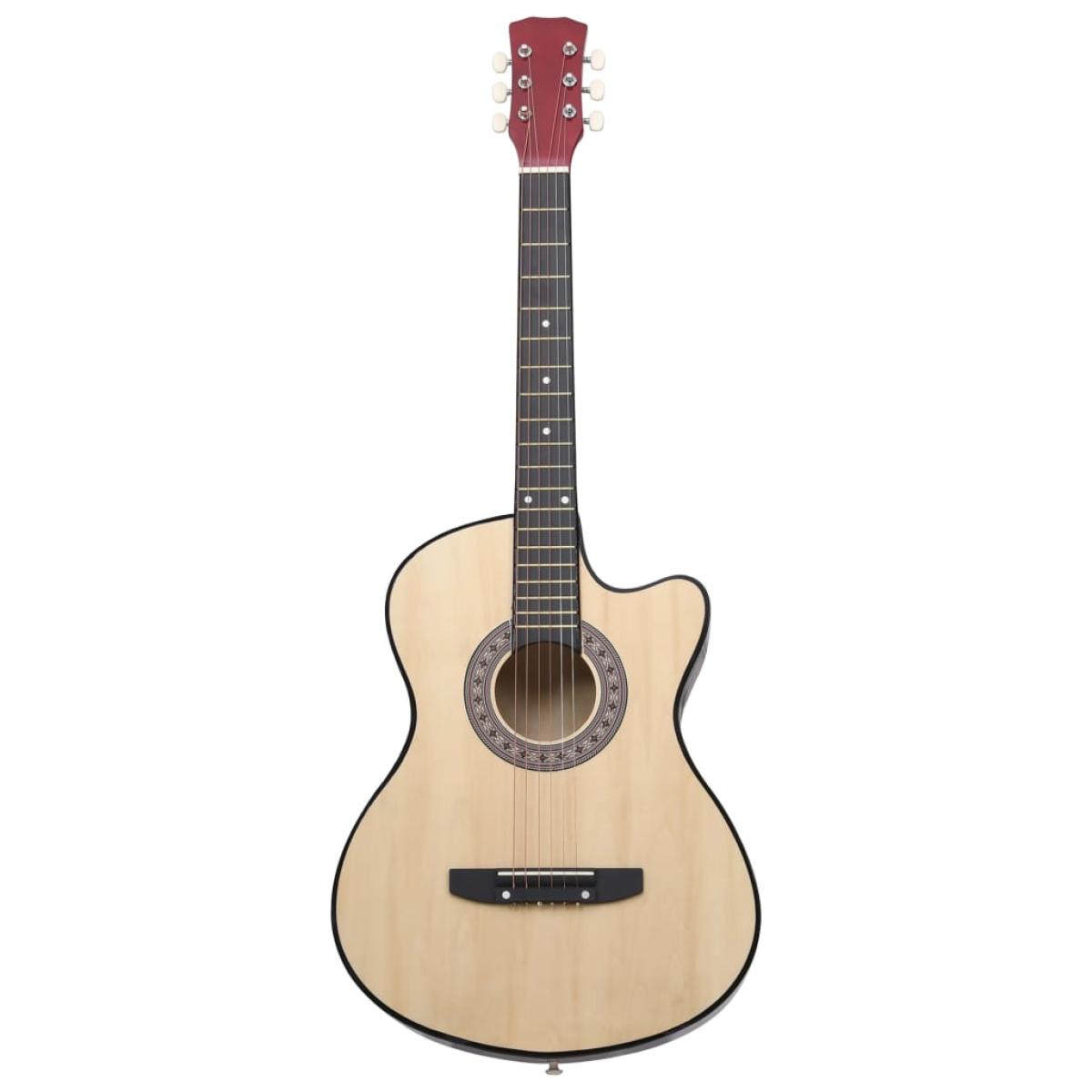 Guitarra acústica occidental cutaway 6 cuerdas madera tilo 38