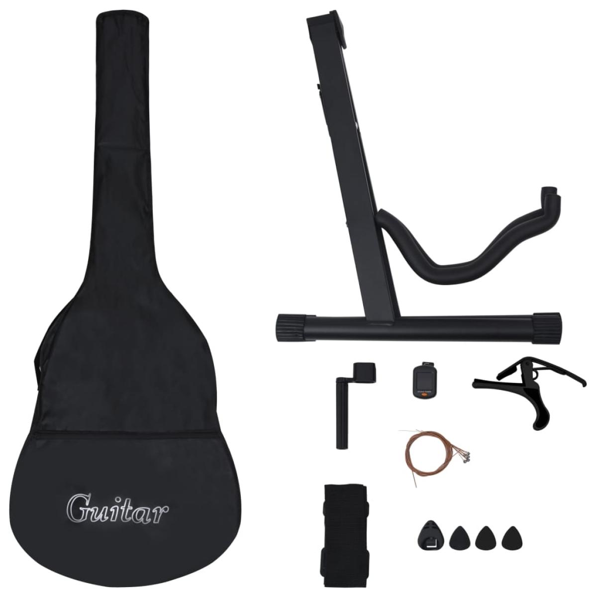 Set de guitarra clásica occidental 12 pzas 6 cuerdas azul 38