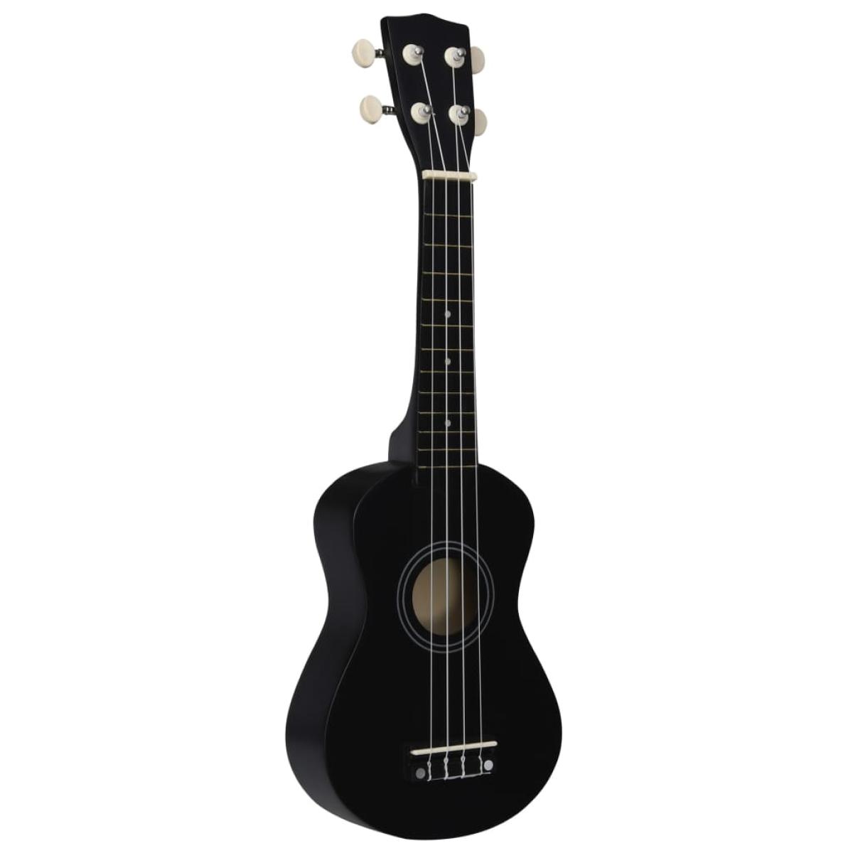 Set de ukelele soprano con funda para niños negro 21