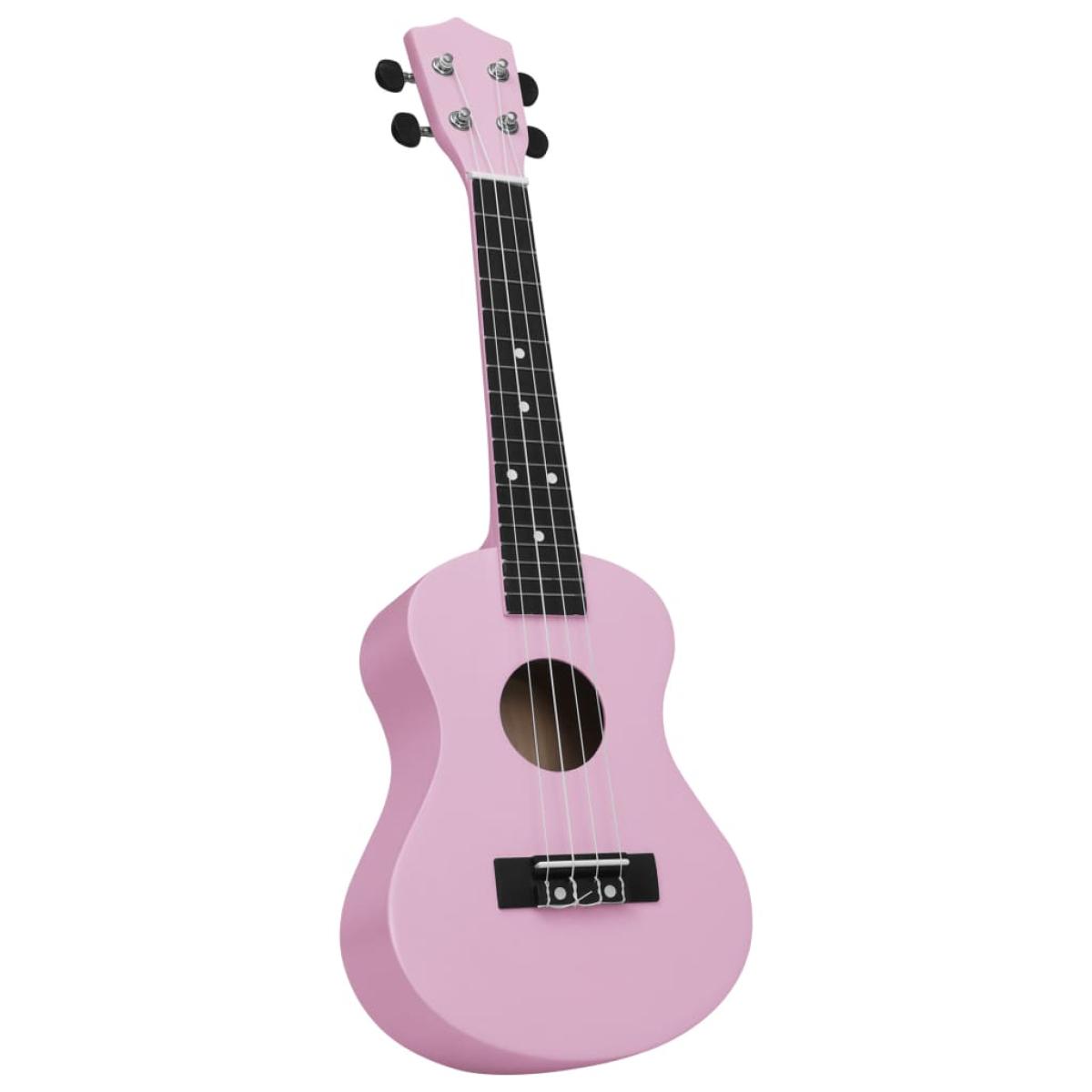 Set de ukelele soprano con funda para niños rosa 23