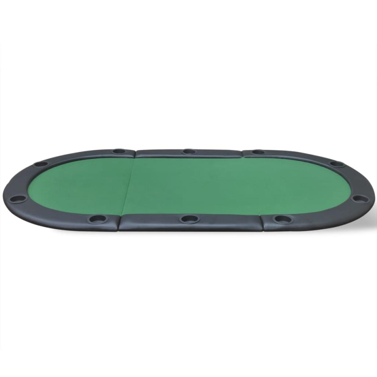Tablero de póker plegable para 10 jugadores verde 